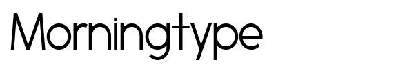 Morningtype font preview